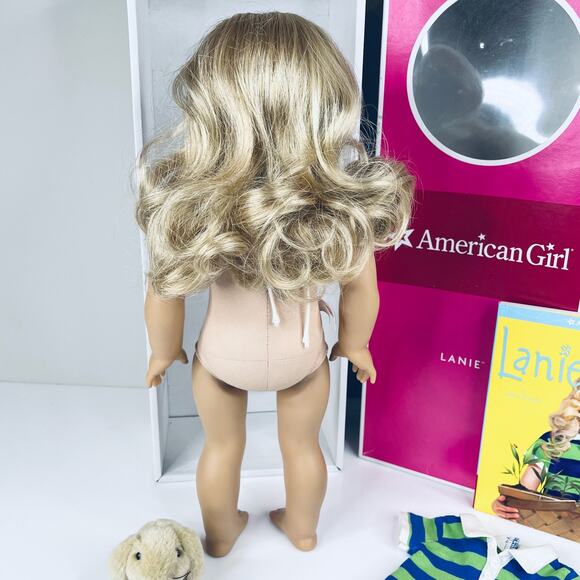 American Girl LANIE DOLL In MEET OUTFIT Dress Shoes Panties Bracelet Rabbit BOX - Picture 6 of 16